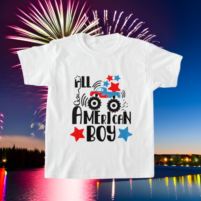 Patriotic American boy ord art T Shirt (Skapare uppladdad)