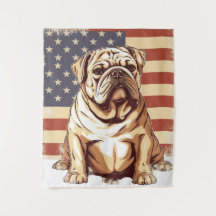 Patriotic American bulldog