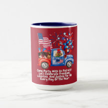 Patriotic American Dachshunds Coffee Mugg