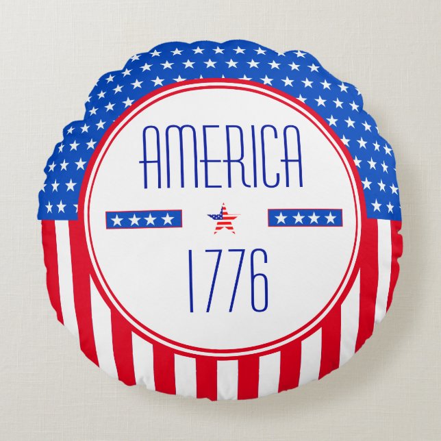 Patriotic American Dekorativ kudde (Framsidan)