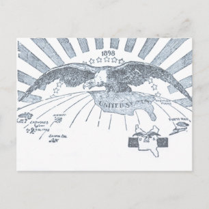 Patriotic American Eagle 1898 Vykort