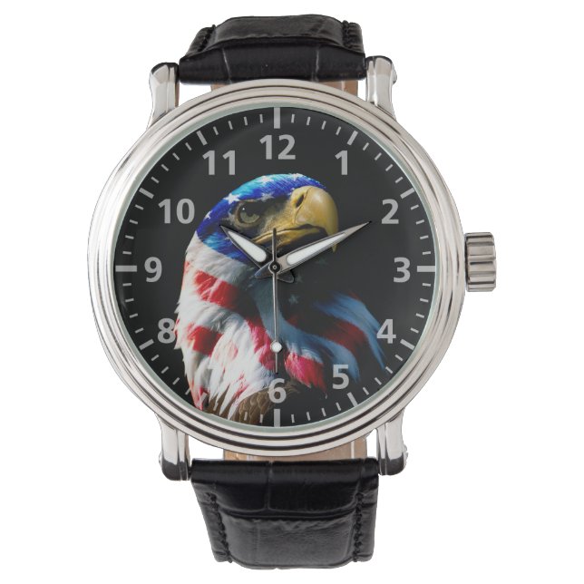 Patriotic American Eagle Armbandsur (Framsida)