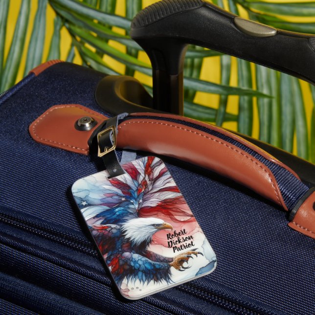 Patriotic American Eagle Bagagebricka (Framsida Insitu 1)