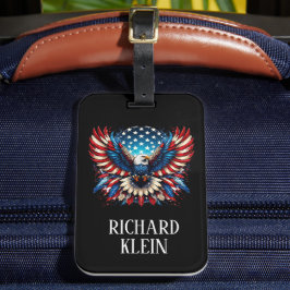 Patriotic American Eagle Bagagebricka