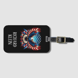 Patriotic American Eagle Bagagebricka