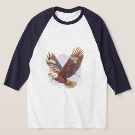 Patriotic American Eagle Baseball Shirt T Shirt