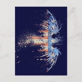 Patriotic American Eagle Flagga Vykort