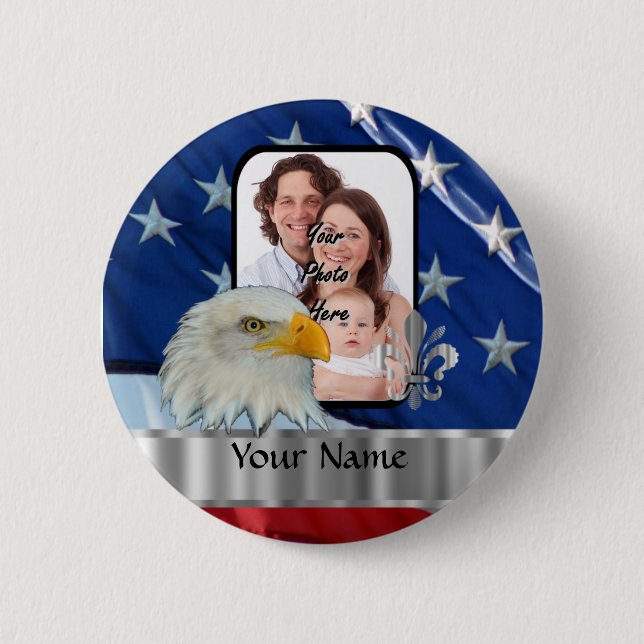 Patriotic American eagle Knapp (Framsida)