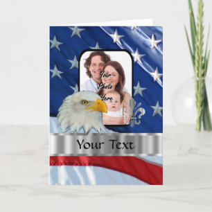 Patriotic American eagle Kort