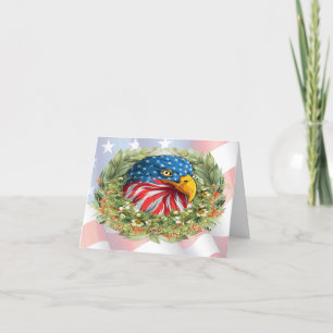Patriotic American Eagle Note Card Tack Kort