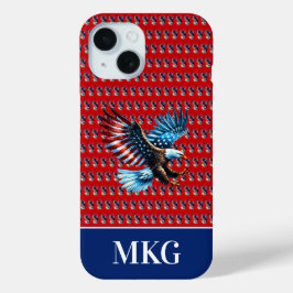 Patriotic American Eagle Rött vitt blått