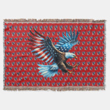 Patriotic American Eagle Rött vitt blått