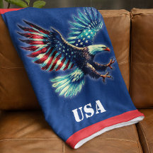 Patriotic American Eagle Rött vitt blått