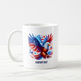 Patriotic American Eagle Rött vitt blått Kaffemugg