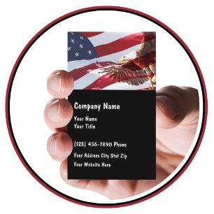 Patriotic American Eagle Stars och stripes Visitkort
