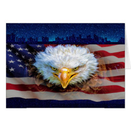 Patriotic American Eagle Stationery Note Card Hälsningskort