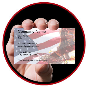 Patriotic American Eagle Theme Visitkort