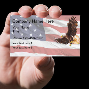 Patriotic American Eagle Theme Visitkort