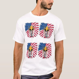 Patriotic American Eagle", valdag T-Shirt