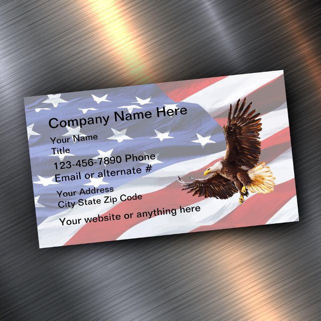 Patriotic American Eagle Visitkortmagnet (Skapare uppladdad)
