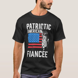 Patriotic American Fiancã ©E USA Patriot USA T Shirt