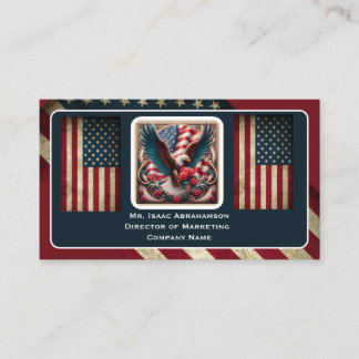 Patriotic American Flag Business Card Visitkort