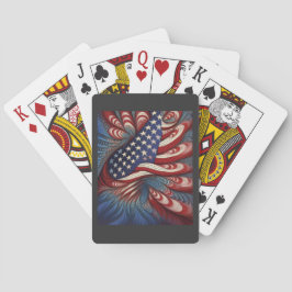 Patriotic American Flag Fractal Casinokort
