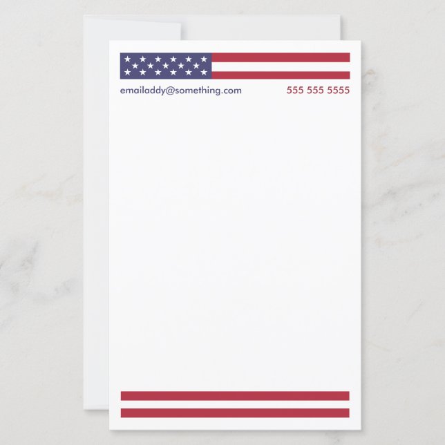 Patriotic American Flagga (Framsida)