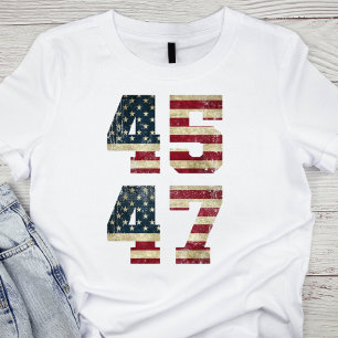 Patriotic American Flagga 45 & 47 T Shirt