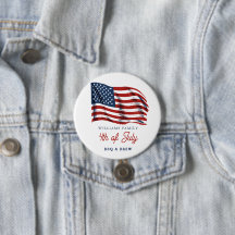 Patriotic American Flagga 4:e juli Familjeåterföre