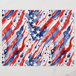 Patriotic American Flagga Abstrakt Paint Stänk