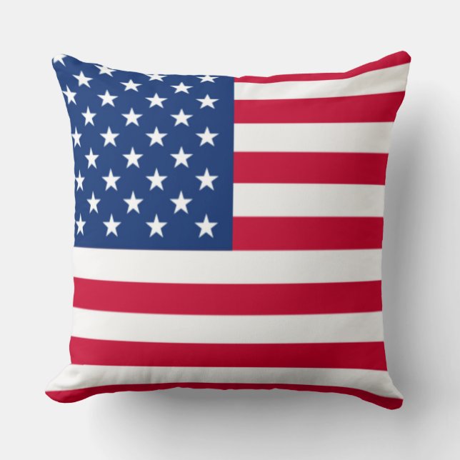 Patriotic American Flagga Accent Pillow Kudde (Framsida)