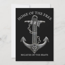 Patriotic American flagga anchor pirat nautisk Julkort