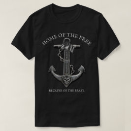 Patriotic American flagga anchor pirat nautisk T Shirt