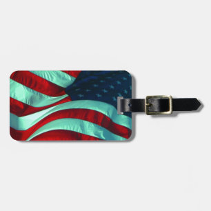 Patriotic American Flagga Bagagebricka