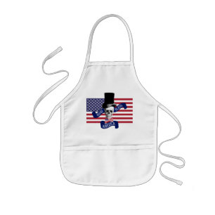 Patriotic American flagga Barnförkläde