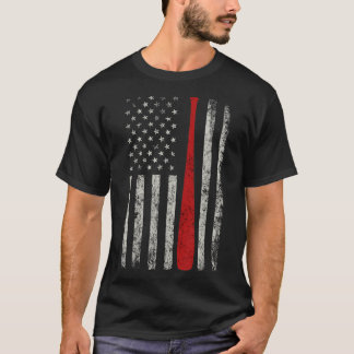 Patriotic AMERICAN FLAGGA Baseball Baseball Fladde T Shirt