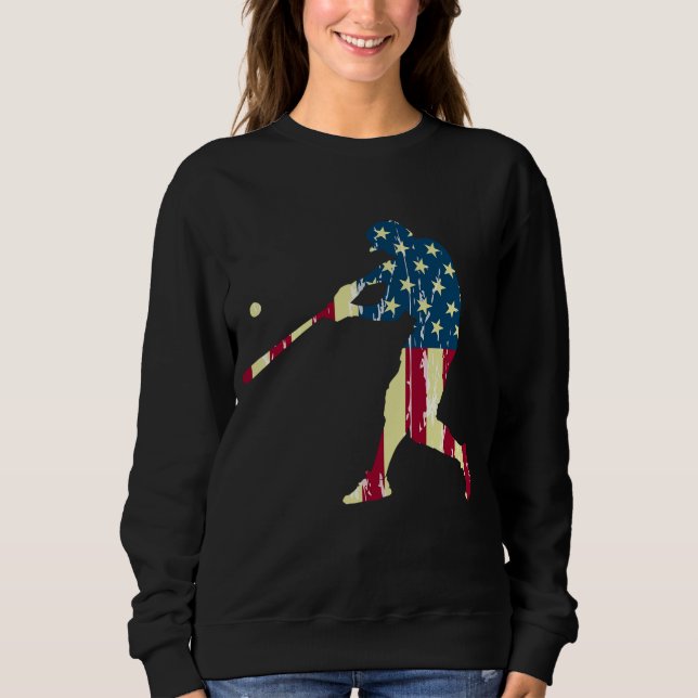 Patriotic American Flagga Baseball Baseball T Shirt (Framsida)