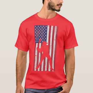 Patriotic American Flagga Baseball Sports T Shirt