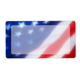 Patriotic American Flagga Blank Fraktsedel