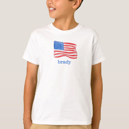 Patriotic American Flagga Boy's T Shirt
