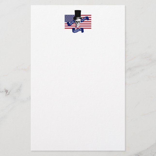 Patriotic American flagga Brevpapper (Framsida)