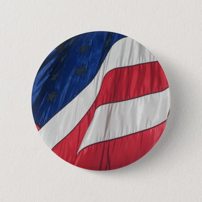 Patriotic American Flagga Button Knapp (Framsida)