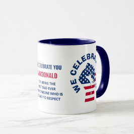 Patriotic American Flagga CELEBRATE PAPPA Mugg