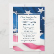 Patriotic American Flagga Christian Bible Bröllop