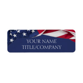 Patriotic American Flagga Company Namn Returadress Etikett