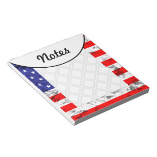Patriotic American Flagga Design Anteckningsblock