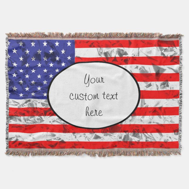 Patriotic American Flagga Design Filt (Framsidan)