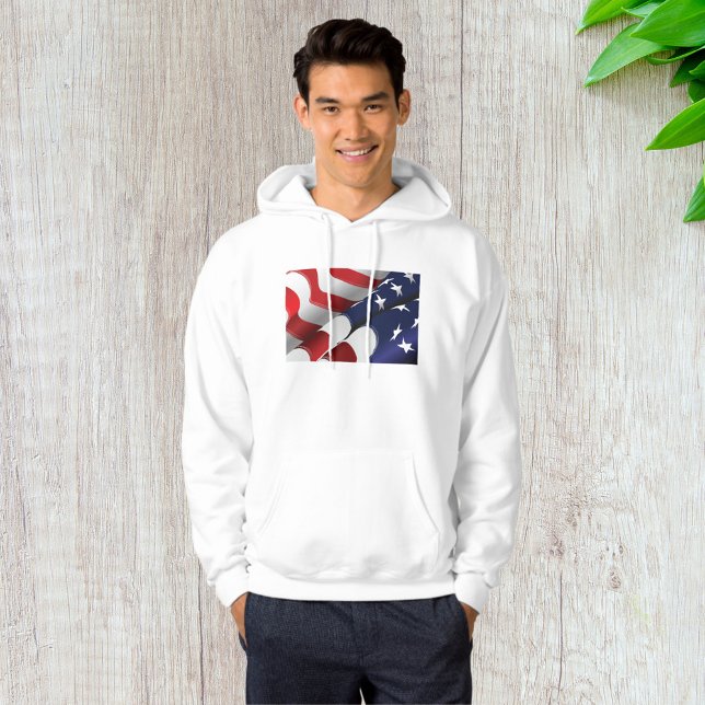 Patriotic American Flagga Design Stars och stripes Hoodie (Skapare uppladdad)