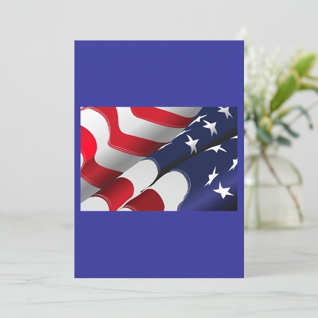 Patriotic American Flagga Design Stars och stripes Inbjudningar (Skapare uppladdad)